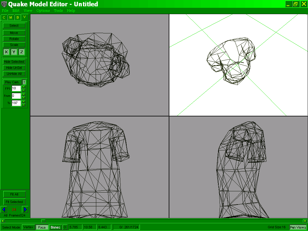 Collar Seal - Before Fix (Wireframe)